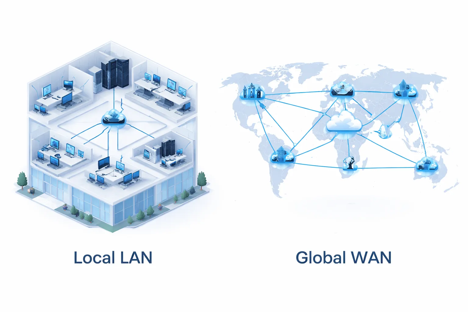 LAN vs WAN diagram